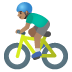 🚴🏽‍♂️ man biking: medium skin tone display on Google